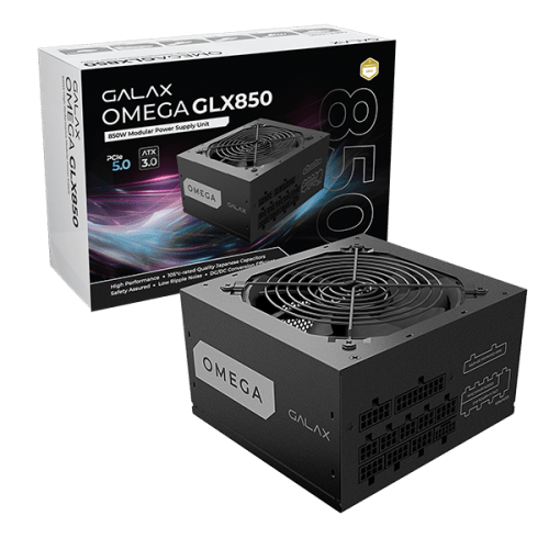 GALAX OMEGA GLX850 Full-Modular Power Supply, 850W Power, 80 PLUS Gold Efficiency, image 2