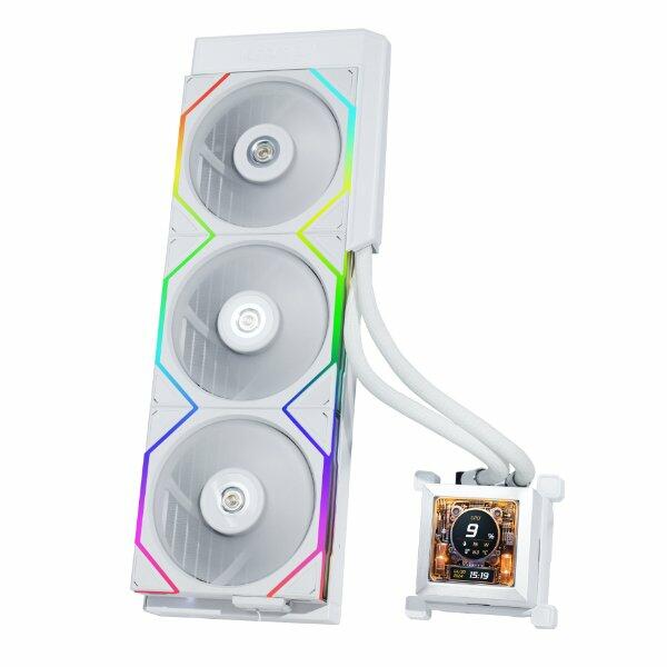 LIAN LI Hydro-Shift LCD 360mm RGB Liquid CPU Cooler - White image 4