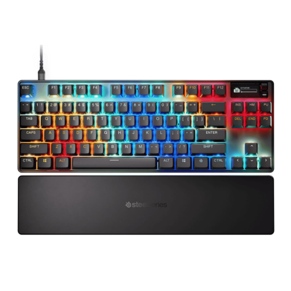 SteelSeries Apex Pro Esports TKL Gen 3 Mechanical Wired Gaming Keyboard, Omnipoint 3.0 Smarter GG QuickSet, Dynamic Per-Key RGB Illumination, OLED Smart Display, Magnetic Wrist Rest, For PC/PS5 & Xbox image 0