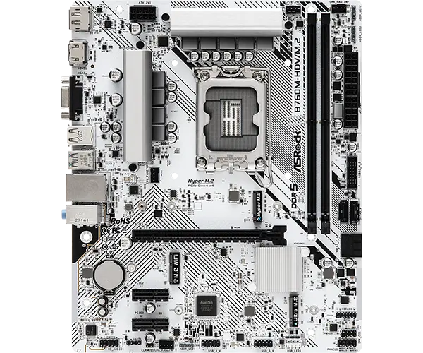 ASRock B760M-HDV/M.2+ DDR5 LGA 1700 Socket Intel Motherboard   ASROCK B760M-HDV/M.2  image 0