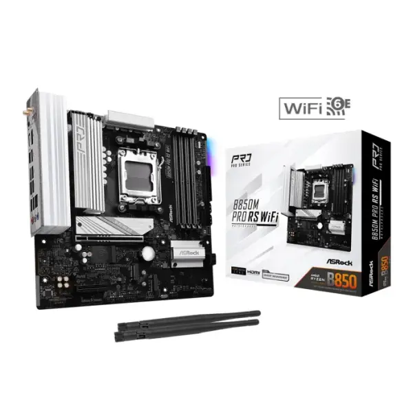 Asrock Pro Series B850M Pro RS Wifi PCIe 5.0 Gaming MotherBoard image 1