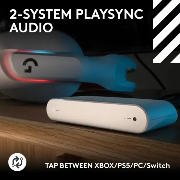 ASTRO A20 X LIGHTSPEED Bluetooth / Wireless Gaming Headset, WITH  PLAYSYNC Audio - White image 4