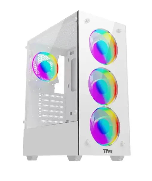 Twisted Minds Nova Mid Tower Gaming Case, ATX PC Case with ARGB 4 FANS, White | TM-NOVA-W image 0