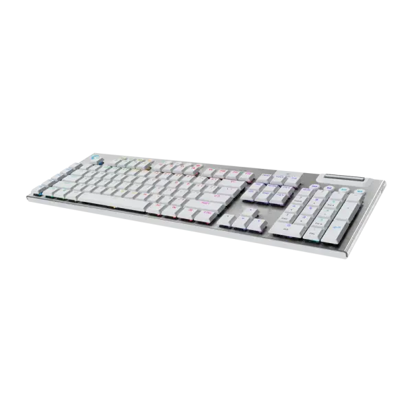 Logitech G915 X LIGHTSPEED Mechanical Keyboard, Tactile Switches, Double-Shot PBT Keycaps, LIGHTSYNC RGB Illumination, Tri-Mode Connectivity, English (US) Layout, White | 920-012690 image 1