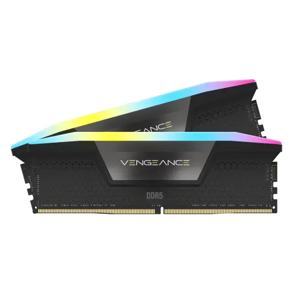 CORSAIR VENGEANCE 32GB (2x16GB) RGB DDR5 6000MHz CL38 Memory Kit - Black image 1