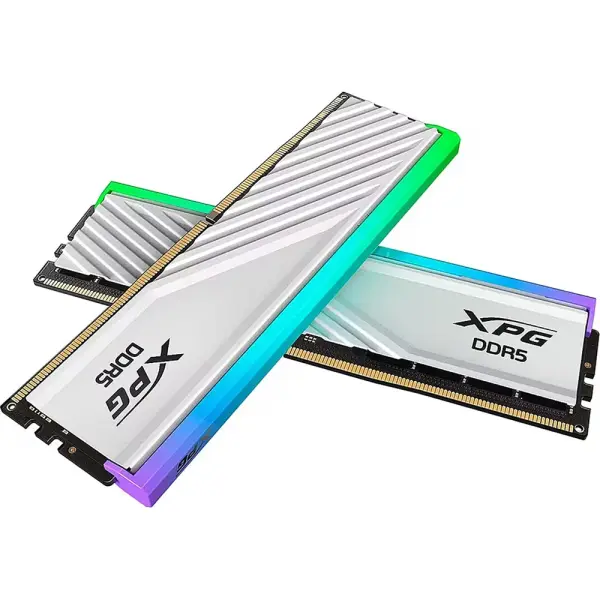 XPG 32GB 6000MHz DDR5 Lancer Blade RGB Desktop Memory RAM CL30 Kit (16GB x2) White image 0