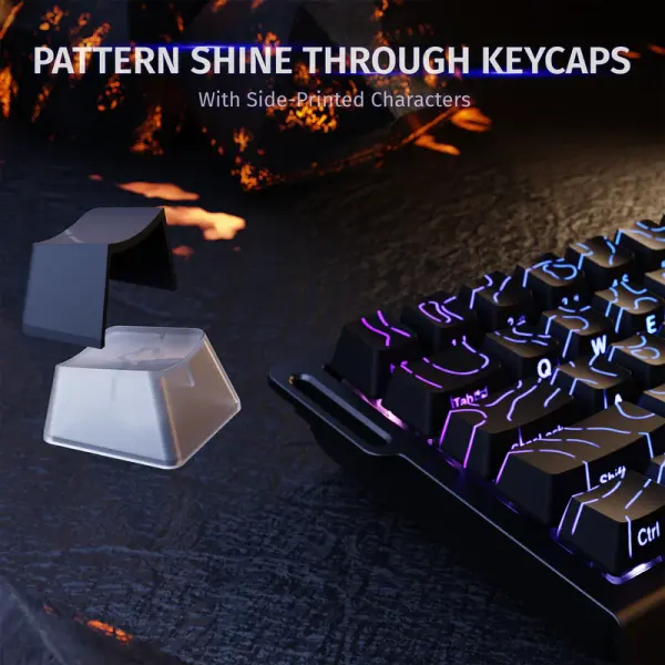 Attack Shark X68HE Wired Mechanical Gaming Keyboard - Rapid Trigger, Hall Effect Switches, RGB Lighting  BLACK image 6