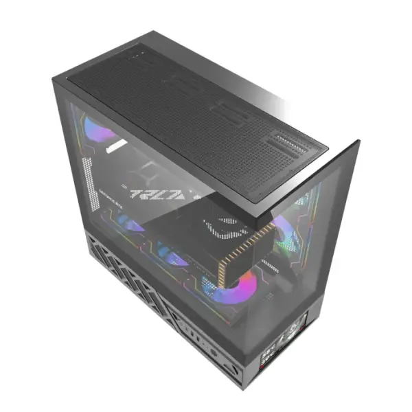Darkflash DS950V ATX PC Case with 6 ARGB fans- Black image 3
