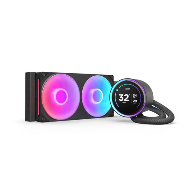 NZXT Kraken Elite 240 RGB - 240mm (2x120mm) AIO With 2.72 IPS LCD Liquid Cooler - Black image 0