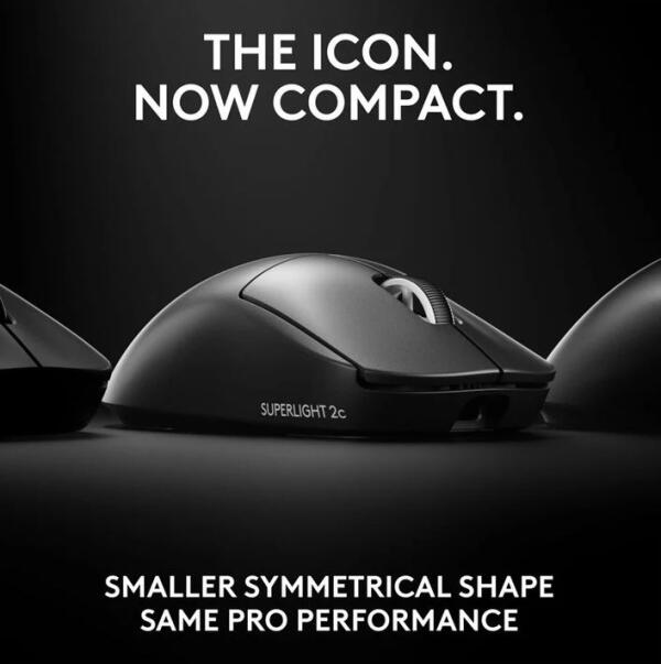 Logitech PRO X SUPERLIGHT 2c Compact Wireless Gaming Mouse - Black image 4