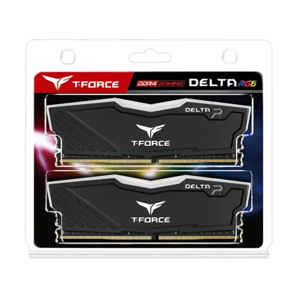 TeamGroup T-Force DELTA RGB 32GB (2x16GB) DDR4 3600MHz CL18 Desktop Memory Kit - Black image 2