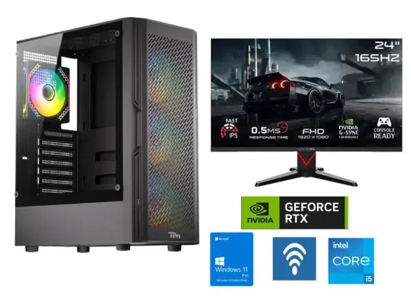 Aerocool Cylon I5-12th RTX 5060 8GB  WITH MONITER GAMING PC image 0