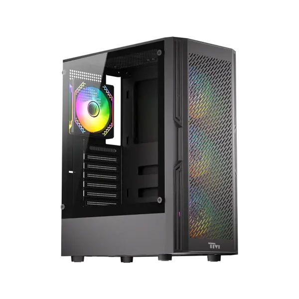 Twisted Minds PHANTOMII Gaming Case Mid Tower - Black  (4 ARGB Fans Included) image 0