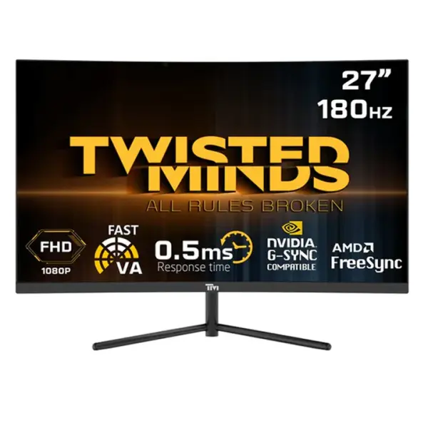 Twisted Minds 27'‘ Curve, FHD 180Hz, VA, 0.5ms, HDMI2.0, HDR Gaming Monitor image 0