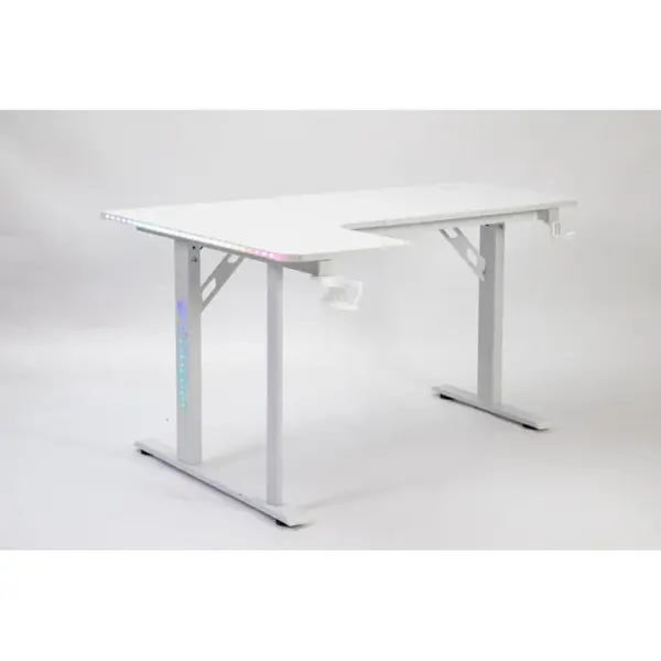 Cougar RGB R Gaming Desk (Left Side) 140 x 60 x 100 cm - White image 1