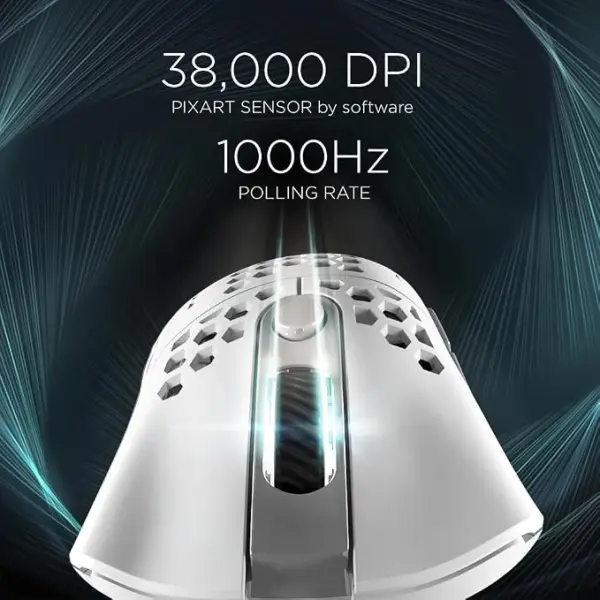  Galax   HOF Ace M2  Wireless Gaming Mouse - Nvidia Reflex - 38000 DPI - ARGB - WHITE image 3