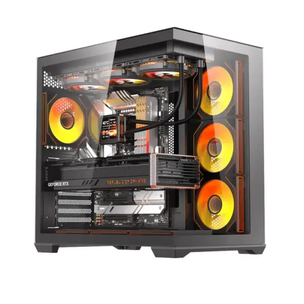 Darkflash C280 E-ATX Full-Tower PC Gaming Case, 7×ARGB Fans  360mm Radiator Support, Black | C280B image 0