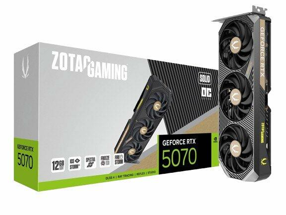ZOTAC GAMING GeForce RTX 5070 SOLID OC Graphics Card, 12GB GDDR7  image 4
