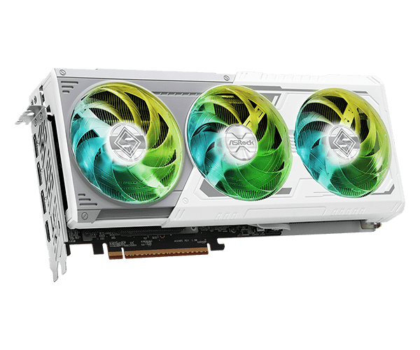 ASRock AMD Radeon - RX 9070 XT Steel Legend GDDR6 16GB - Graphics Card - White image 2