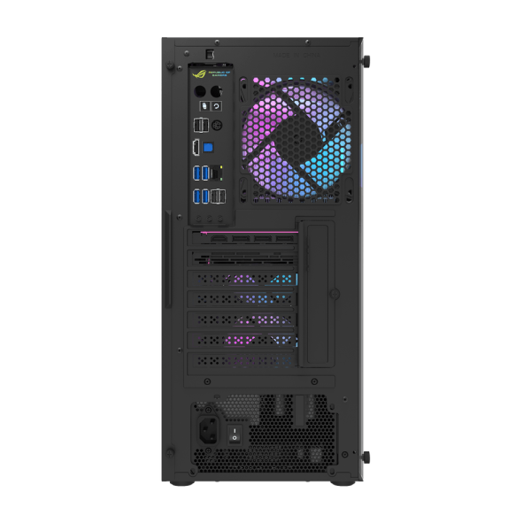 DarkFlash DK352 Plus ATX Mid Tower Front Panel Tempered Glass Side Panel Case With 4 ARGB Fans - DARK image 6