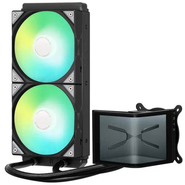 TRYX Panorama SE 240 ARGB Black All In One liquid CPU Cooler Rotatable Display – 240mm image 1