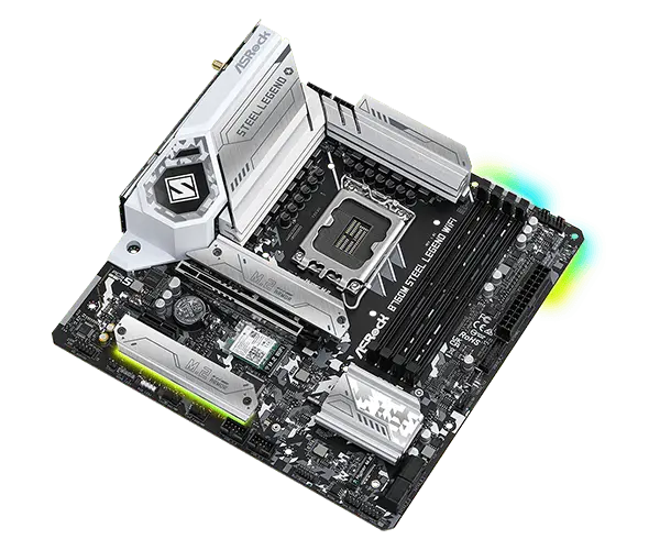 ASRock B760M Steel Legend WiFi Motherboard, LGA1700 Socket, Intel  Chipset, 4x DDR5 DIMM Slots,  Support, Wi-Fi 6E  image 3