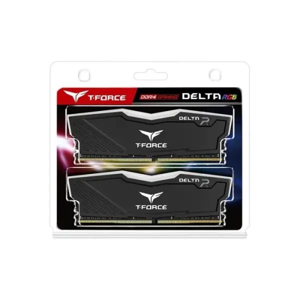 TeamGroup T-Force DELTA RGB 16GB (2x8GB) DDR4 3600MHz CL18 Memory Kit - Black image 1