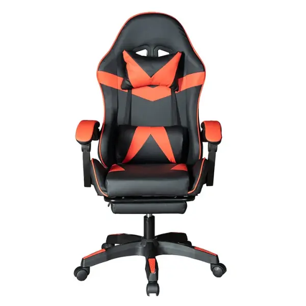 Gadgeton Imperial Series PVC Leather Gaming Chair With Footrest - Black/Red image 0