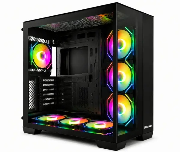 Huntkey MVP Apollo Max Mid Tower PC Case – Black, 7 Fans image 0