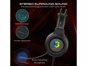 GAMEON GOT101 Shadowfire RGB Gaming Headset - Black image 6