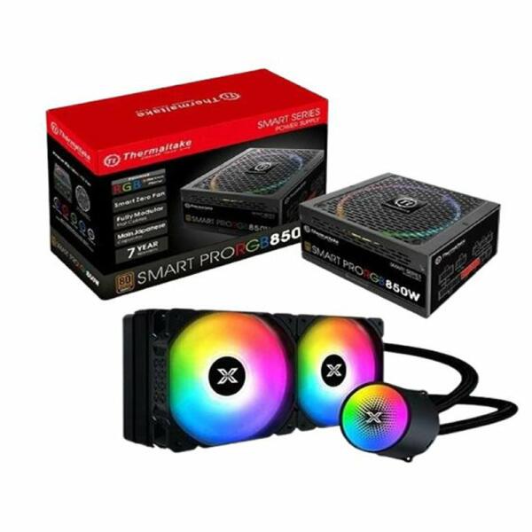 Thermaltake Smart Pro RGB Bronze Fully Modular Power Supply - 850W   Xigmatek Liquid Killer X 240 AIO Liquid Cooler image 0
