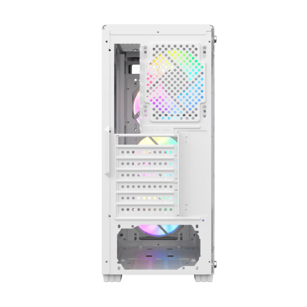  SHARX STRIKER ARGB - ATX PC Case With Front Mesh Panel, 4 x 120mm Pre-Installed Fans Model S-200,WHITE image 6