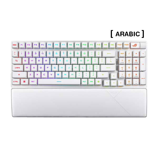 ASUS ROG Strix X902 SCOPE II 96 RX Wireless - RGB Optical Mechanical Gaming Keyboard - White - AR Layout image 0