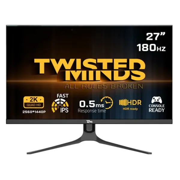 Twisted Minds Blaze Series Flat 27" QHD - 180HZ 0.5MS Fast IPS HDMI 2.1 Gaming Monitor image 0