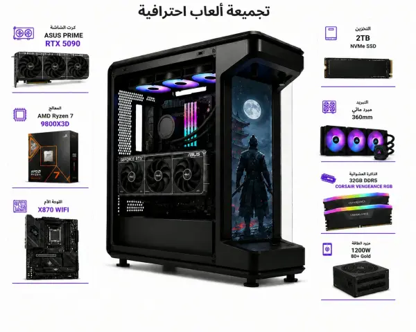 AMD Ryzen 7 9800X3D RTX 5090 32GB PRO GAMING PC  image 0