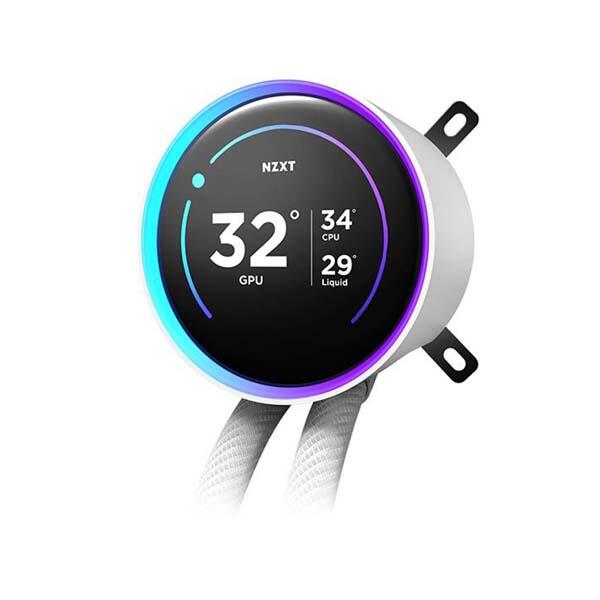 NZXT KRAKEN ELITE 360 RGB V2 - 3x120mm AIO With 2.72 Inch IPS LCD Liquid Cooler - White image 2