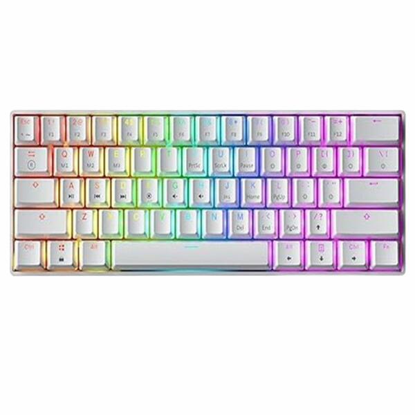 Dk61E 61-Key RGB Mechanical Gaming Keyboard Wired New Type Led WHITE Keyboard ZD2 image 0