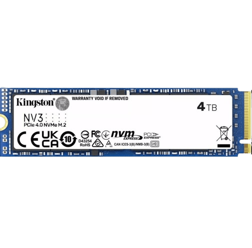 Kingston NV3 4 TB Solid State Drive - M.2 2280 Internal - PCI Express NVMe [PCI image 0