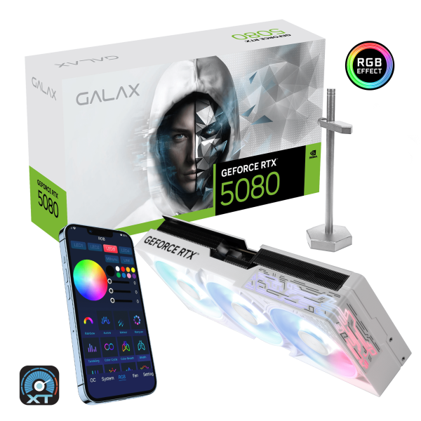 GALAX GeForce RTX™ 5080 1-Click OC White 16GB GDDR7 DLSS 4 WHITE image 1