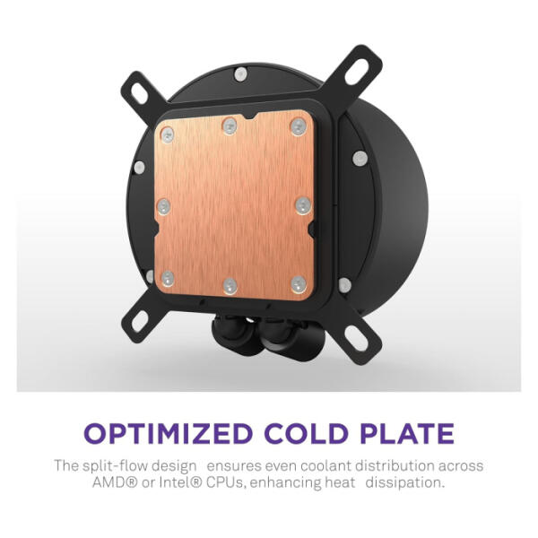 NZXT Kraken Elite 240 RGB - 240mm (2x120mm) AIO With 2.72 IPS LCD Liquid Cooler - Black image 3
