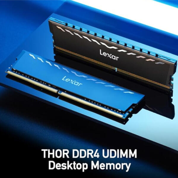 Lexar 32GB (2x16GB) THOR DDR4 RAM 3200MT/s CL16 1.35V Desktop Memory with Heatsink, AMD Ryzen & Intel XMP 2.0, BLACK image 4
