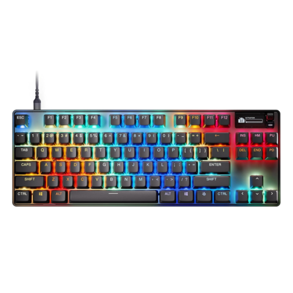 SteelSeries Apex Pro Esports TKL Gen 3 Mechanical Wired Gaming Keyboard, Omnipoint 3.0 Smarter GG QuickSet, Dynamic Per-Key RGB Illumination, OLED Smart Display, Magnetic Wrist Rest, For PC/PS5 & Xbox image 4