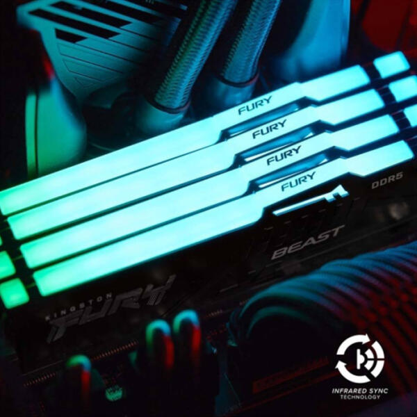 Kingston Fury Beast RGB 16GB (2x8GB) DDR5 5200MT/s CL40 Memory Kit image 4