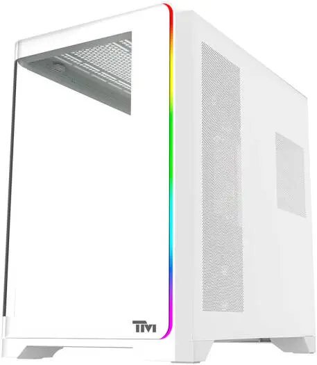Twisted Minds FLUX Gaming Case Mid Tower - White - TM-FLUX-W  (7ARGB Fans Included) image 2