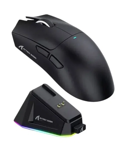 ATTACK SHARK X11 Wireless Gaming Mouse with Charging Dock - BLACK image 0