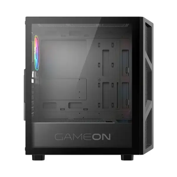GameOn Trident IV-M PowerForge Series Mid Tower Gaming Case with 750W Power Supply Pre-Installed (4 ARGB Fans Included) - Black image 7