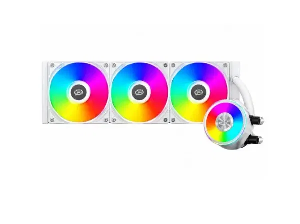 PC Cooler DA360 Pro ARGB CPU Liquid Cooler - WHITE image 0