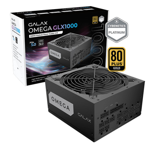  GALAX OMEGA GLX1000 Full-Modular Power Supply, 1000W Power, 80 PLUS Gold Efficiency,  image 0