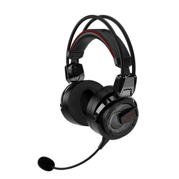Xpg Precog Analog 3.5MM Ergonomic Cushions Rotatable Ear Cup Gaming Headset With Detachable Mic Hybrid Electrostatic Gaming Wired Black image 0