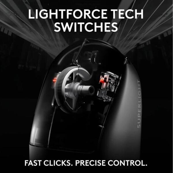 Logitech PRO X SUPERLIGHT 2c Compact Wireless Gaming Mouse - Black image 3